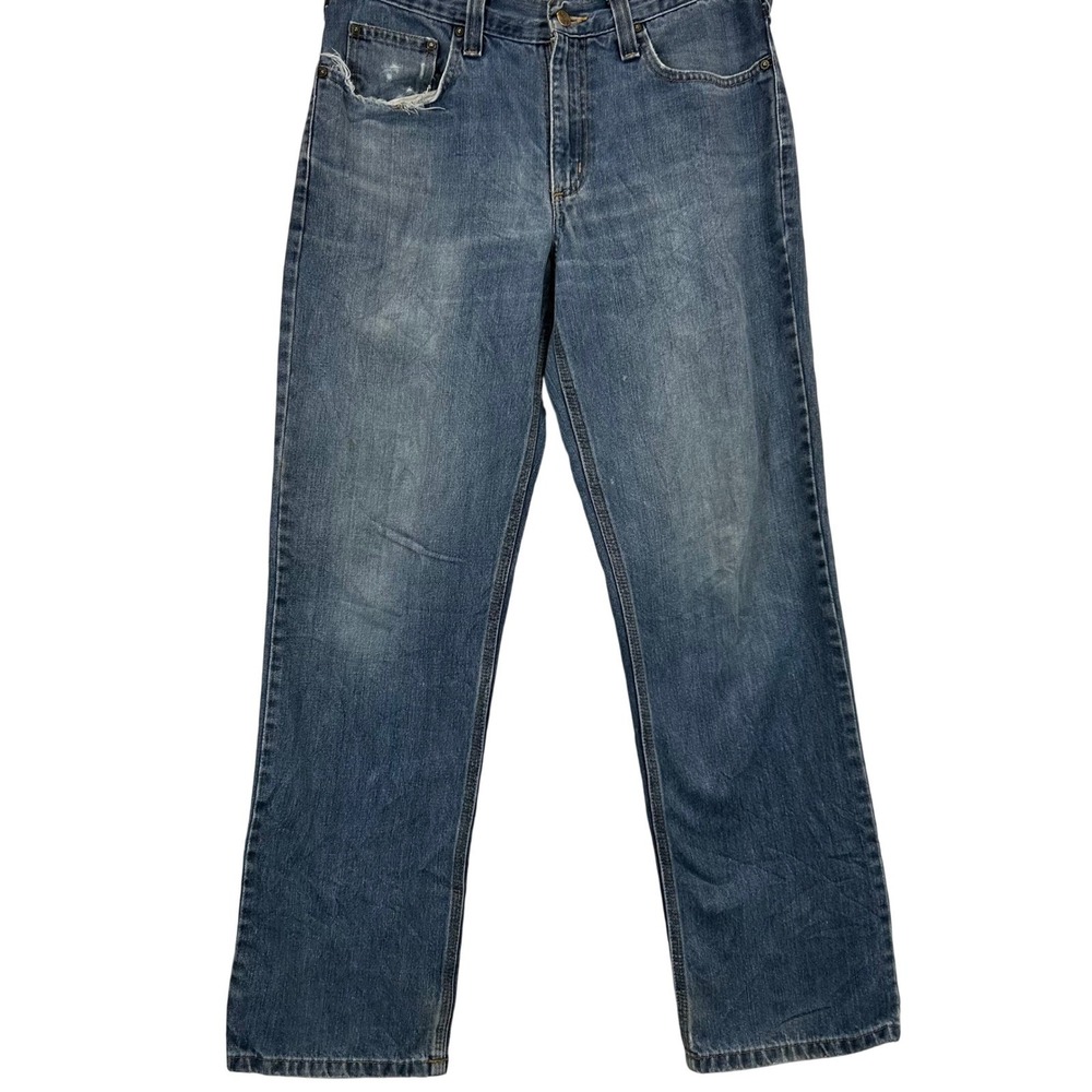 Carhartt Mens Relaxed Fit Tapered Leg Blue Denim Jeans 101483-968 32x31